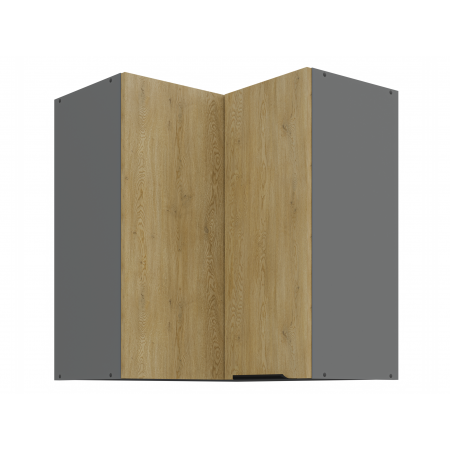 Szafka górna narożna 60 cm CREMA dąb cremona / antracyt 60x60 GN-72 2F 90